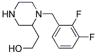 2-[1-(2,3-DIFLUORO-BENZYL)-PIPERAZIN-2-YL]-ETHANOL Struktur