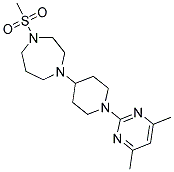 1-[1-(4,6-DIMETHYLPYRIMIDIN-2-YL)PIPERIDIN-4-YL]-4-(METHYLSULFONYL)-1,4-DIAZEPANE Struktur