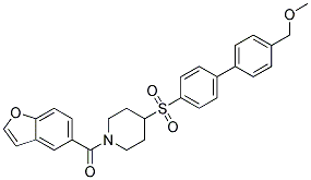 1-(1-BENZOFURAN-5-YLCARBONYL)-4-([4'-(METHOXYMETHYL)BIPHENYL-4-YL]SULFONYL)PIPERIDINE Struktur