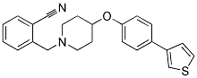 2-((4-[4-(3-THIENYL)PHENOXY]PIPERIDIN-1-YL)METHYL)BENZONITRILE Struktur