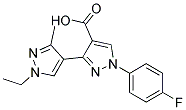 1'-ETHYL-1-(4-FLUORO-PHENYL)-3'-METHYL-1H,1'H-[3,4']BIPYRAZOLYL-4-CARBOXYLIC ACID Struktur