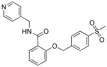 2-[4-(METHYLSULPHONYL)BENZYLOXY]-N-(4-PYRIDINYLMETHYL)BENZAMIDE Struktur