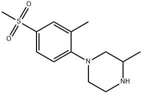 1-[(2-METHYL-4-METHYLSULFONYL)PHENYL]-3-METHYLPIPERAZINE Struktur