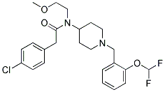 2-(4-CHLOROPHENYL)-N-(1-[2-(DIFLUOROMETHOXY)BENZYL]PIPERIDIN-4-YL)-N-(2-METHOXYETHYL)ACETAMIDE Struktur