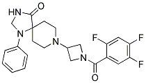 1-PHENYL-8-[1-(2,4,5-TRIFLUOROBENZOYL)AZETIDIN-3-YL]-1,3,8-TRIAZASPIRO[4.5]DECAN-4-ONE Struktur