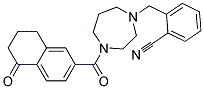 2-((4-[(5-OXO-5,6,7,8-TETRAHYDRONAPHTHALEN-2-YL)CARBONYL]-1,4-DIAZEPAN-1-YL)METHYL)BENZONITRILE Struktur