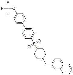 1-(2-NAPHTHYLMETHYL)-4-([4'-(TRIFLUOROMETHOXY)BIPHENYL-4-YL]SULFONYL)PIPERIDINE Struktur