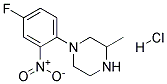 1-(4-FLUORO-2-NITROPHENYL)-3-METHYLPIPERAZINE HYDROCHLORIDE Struktur