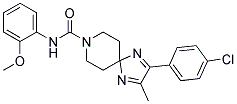 2-(4-CHLOROPHENYL)-N-(2-METHOXYPHENYL)-3-METHYL-1,4,8-TRIAZASPIRO[4.5]DECA-1,3-DIENE-8-CARBOXAMIDE Struktur