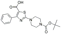 2-(4-Boc-Piperazine-1-Yl)-4-Phenyl-5-Thiazolecarboxylic Acid Struktur