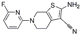 2-Amino-6-(6-fluoropyridin-2-yl)-4,5,6,7-tetrahydrothieno[2,3-c]pyridine-3-carbonitrile Struktur