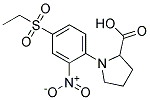 1-[4-(Ethylsulphonyl)-2-nitrophenyl]pyrrolidine-2-carboxylic acid Struktur