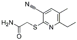 2-[(2-Amino-2-oxoethyl)thio]-3-cyano-6-ethyl-5-methylpyridine Struktur