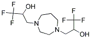 1,1,1-Trifluoro-3-[4-(3,3,3-trifluoro-2-hydroxypropyl)-1,4-diazepan-1-yl]propan-2-ol Struktur