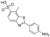 2-(4-aminophenyl)-7-methylbenzo[d]thiazole-6-sulfonic acid Struktur