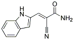 2-Cyano-3-(1H-indol-2-yl)-acrylamide Struktur