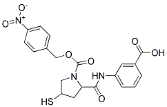 2-(3-CARBOXY-PHENYLCARBAMOYL)-4-MERCAPTO-PYRROLIDINE-1-CARBOXYLIC ACID 4-NITRO-BENZYL ESTER Struktur