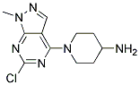 1-(6-chloro-1-methyl-1H-pyrazolo[3,4-d]pyrimidin-4-yl)piperidin-4-amine Struktur