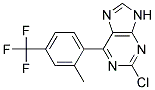 2-chloro-6-[2-methyl-4-(trifluoromethyl)phenyl]-9H-purine Struktur