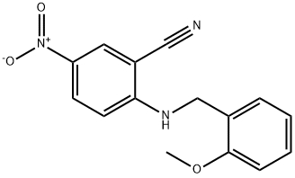 2-(2-Methoxy-benzylamino)-5-nitro-benzonitrile Struktur