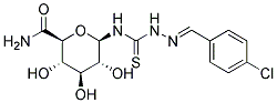 1-((2-(4-CHLOROBENZYLIDENE)HYDRAZINO)THIOCARBONYL)AMINO-1-DEOXY-B-D-GLUCOPYRANURONAMIDE Struktur