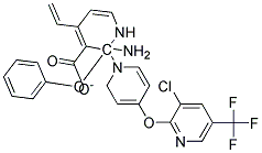 2-Amino-1-aza-2-(4-(3-chloro-5-(trifluoromethyl)(2-pyridyloxy))phenyl)vinyl2-phenoxypyridine-3-carboxylate Struktur