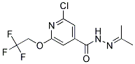 2-CHLORO-N'-(1-METHYLETHYLIDENE)-6-(2,2,2-TRIFLUOROETHOXY)ISONICOTINOHYDRAZIDE, TECH Struktur