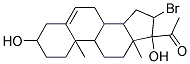 1-(16-BROMO-3,17-DIHYDROXY-10,13-DIMETHYL-2,3,4,7,8,9,10,11,12,13,14,15,16, 17-TETRADECAHYDRO-1H-CYCLOPENTA[A]PHENANTHREN-17-YL)ETHAN-1-ONE Struktur