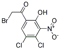 2-BROMO-1-(4,5-DICHLORO-2-HYDROXY-3-NITROPHENYL)-ETHANONE Struktur