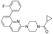 2-[4-(CYCLOPROPYLCARBONYL)PIPERAZIN-1-YL]-8-(2-FLUOROPHENYL)QUINOLINE Struktur