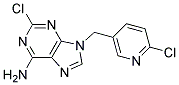 2-CHLORO-9-(6-CHLORO-PYRIDIN-3-YLMETHYL)-9H-PURIN-6-YLAMINE Struktur