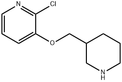 2-CHLORO-3-(3-PIPERIDINYLMETHOXY)PYRIDINE Struktur