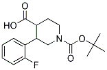 1-(TERT-BUTOXYCARBONYL)-3-(2-FLUOROPHENYL)PIPERIDINE-4-CARBOXYLIC ACID Struktur