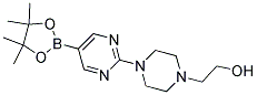 2-(4-[5-(4,4,5,5-TETRAMETHYL-[1,3,2]DIOXABOROLAN-2-YL)-PYRIMIDIN-2-YL]-PIPERAZIN-1-YL)-ETHANOL Struktur