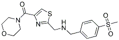 1-[4-(METHYLSULFONYL)PHENYL]-N-([4-(MORPHOLIN-4-YLCARBONYL)-1,3-THIAZOL-2-YL]METHYL)METHANAMINE Struktur