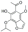 1-(6-HYDROXY-7-ISOPROPOXY-4-METHOXY-BENZOFURAN-5-YL)-ETHANONE Struktur