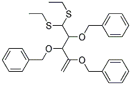 2,3,4-TRIS-BENZYLOXY-5,5-BIS-ETHYLSULFANYL-PENTENE Struktur