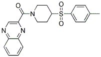 2-((4-[(4-METHYLPHENYL)SULFONYL]PIPERIDIN-1-YL)CARBONYL)QUINOXALINE Struktur