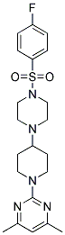 2-(4-(4-[(4-FLUOROPHENYL)SULFONYL]PIPERAZIN-1-YL)PIPERIDIN-1-YL)-4,6-DIMETHYLPYRIMIDINE Struktur