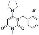 1-(2-BROMOBENZYL)-3-METHYL-6-PYRROLIDIN-1-YLPYRIMIDINE-2,4(1H,3H)-DIONE Struktur