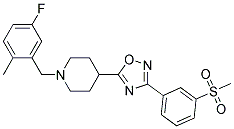 1-(5-FLUORO-2-METHYLBENZYL)-4-(3-[3-(METHYLSULFONYL)PHENYL]-1,2,4-OXADIAZOL-5-YL)PIPERIDINE Struktur