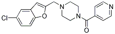 1-[(5-CHLORO-1-BENZOFURAN-2-YL)METHYL]-4-ISONICOTINOYLPIPERAZINE Struktur