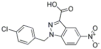 1-(P-CHLOROBENZYL)-5-NITROINDAZOLYL-3-CARBOXYLIC ACID Struktur