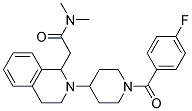 2-(2-[1-(4-FLUOROBENZOYL)PIPERIDIN-4-YL]-1,2,3,4-TETRAHYDROISOQUINOLIN-1-YL)-N,N-DIMETHYLACETAMIDE Struktur