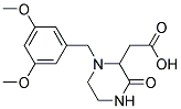 [1-(3,5-DIMETHOXY-BENZYL)-3-OXO-PIPERAZIN-2-YL]-ACETIC ACID Struktur