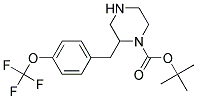 2-(4-TRIFLUOROMETHOXY-BENZYL)-PIPERAZINE-1-CARBOXYLIC ACID TERT-BUTYL ESTER Struktur