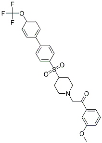 1-(3-METHOXYPHENYL)-2-(4-([4'-(TRIFLUOROMETHOXY)BIPHENYL-4-YL]SULFONYL)PIPERIDIN-1-YL)ETHANONE Struktur