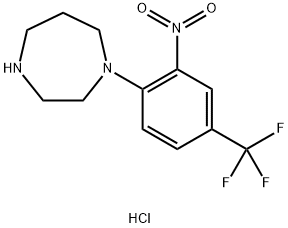 1-[2-NITRO-4-(TRIFLUOROMETHYL)PHENYL]HOMOPIPERAZINE HYDROCHLORIDE Struktur