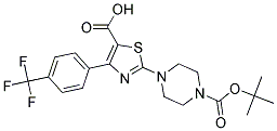 2-(4-Boc-Piperazine-1-Yl)-4-(4-Trifluoromethylphenyl)-5-Thiazolecarboxylic Acid Struktur