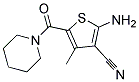 2-Amino-4-methyl-5-(piperidin-1-ylcarbonyl)thiophene-3-carbonitrile Struktur